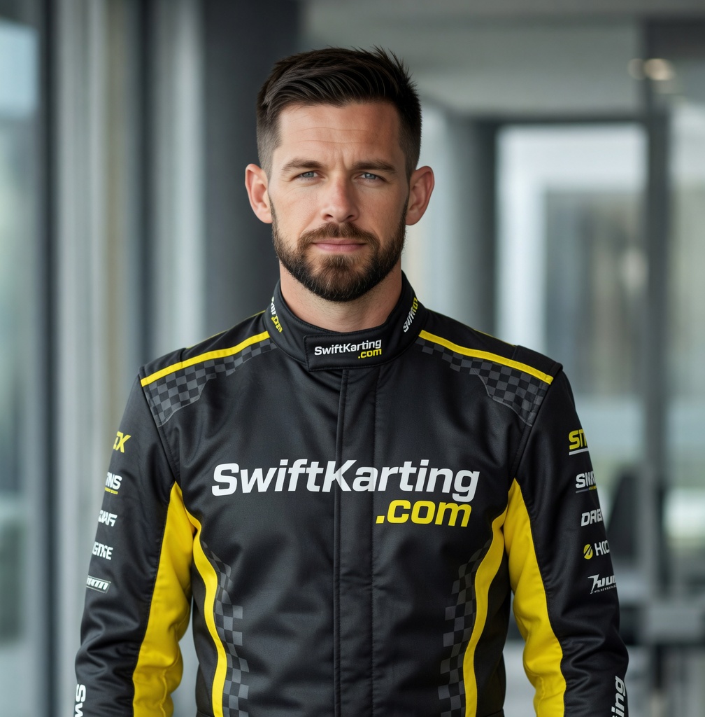 AJ Codalata in SwiftKarting.com Racing Suit